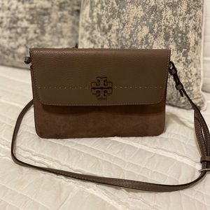 Tory Burch Suede and Leather McGraw Crossbody
